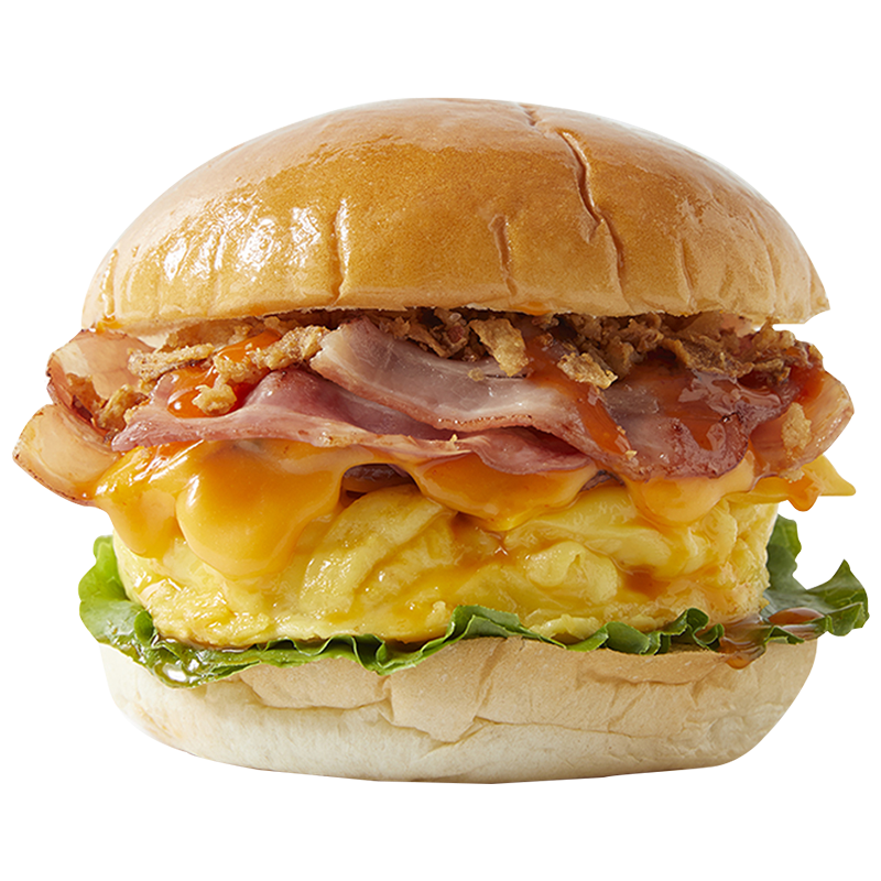 더블 치즈 베이컨 에그 버거